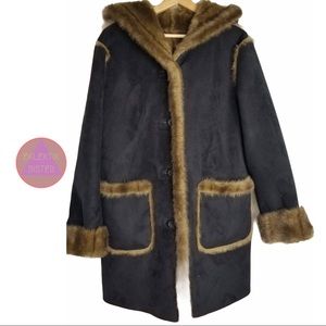 DENNIS BASSO | Reversible faux fur suede car coat